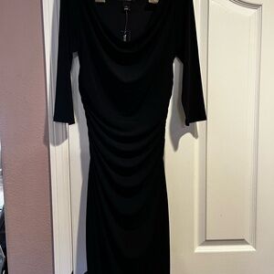 White House Black Market Black Long Sleeve Dress